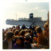 On Life Boat going to Santorin