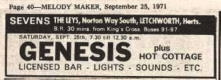 Melody Maker 25 Sept  71