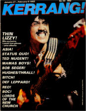 Kerrang Feb 83 Thanks Peter Nielsen